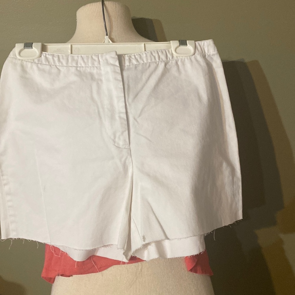 Cut off white shorts